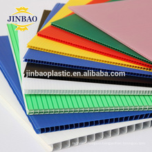 JINBAO colorful pp corrugated roofing sheets hollow boards 5mm